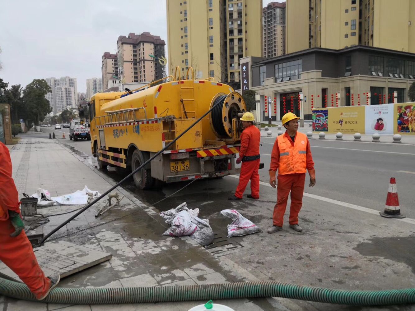 育才镇排污管道清淤-管道清洗